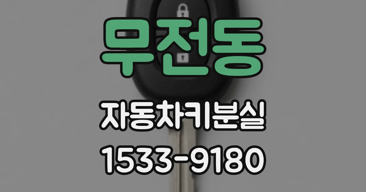 무전동 자동차키분실