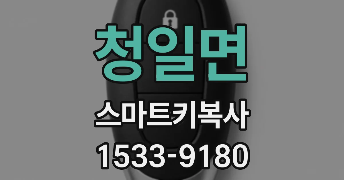 청일면 스마트키복사