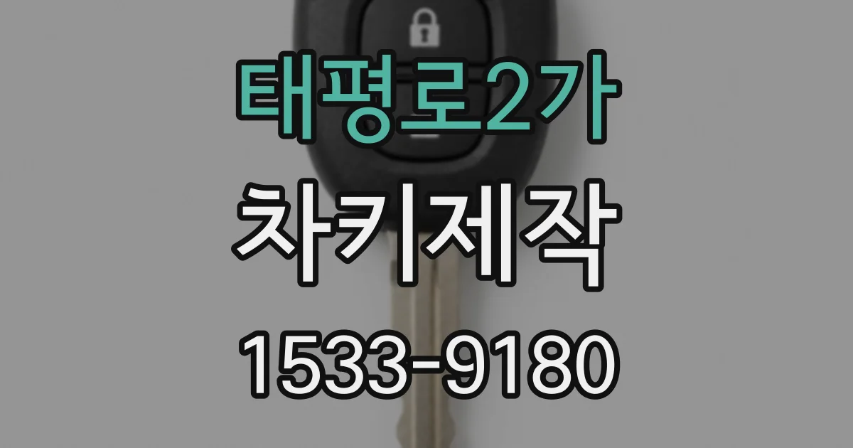 태평로2가 차키제작