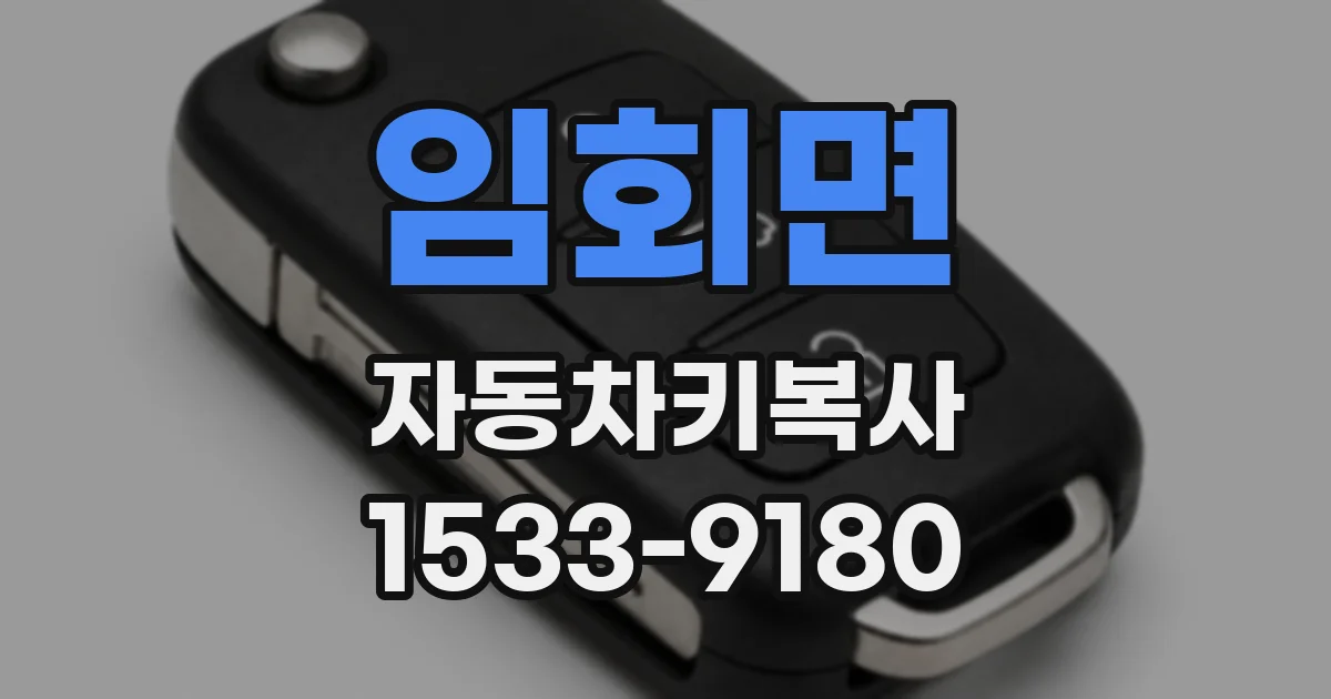 임회면 자동차키복사