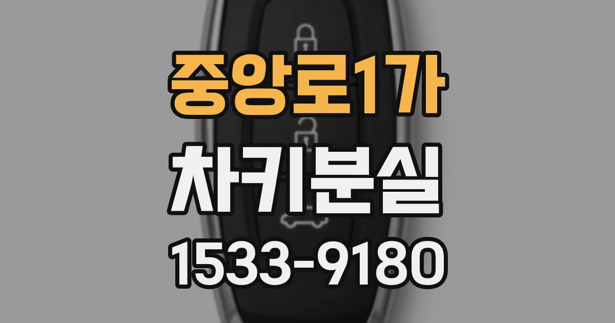 중앙로1가 차키분실