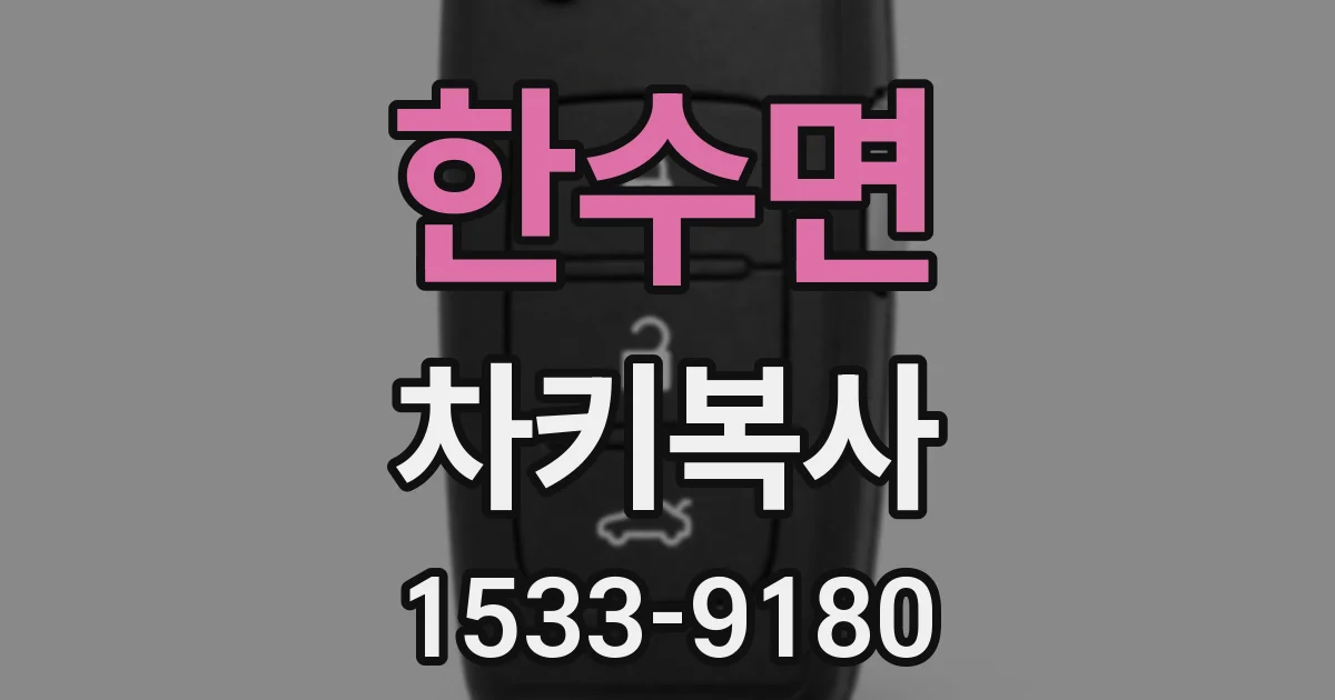 한수면 차키복사