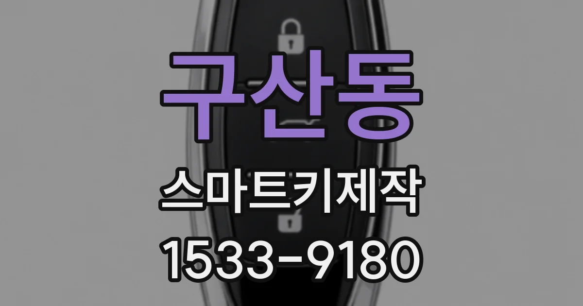 구산동 스마트키제작