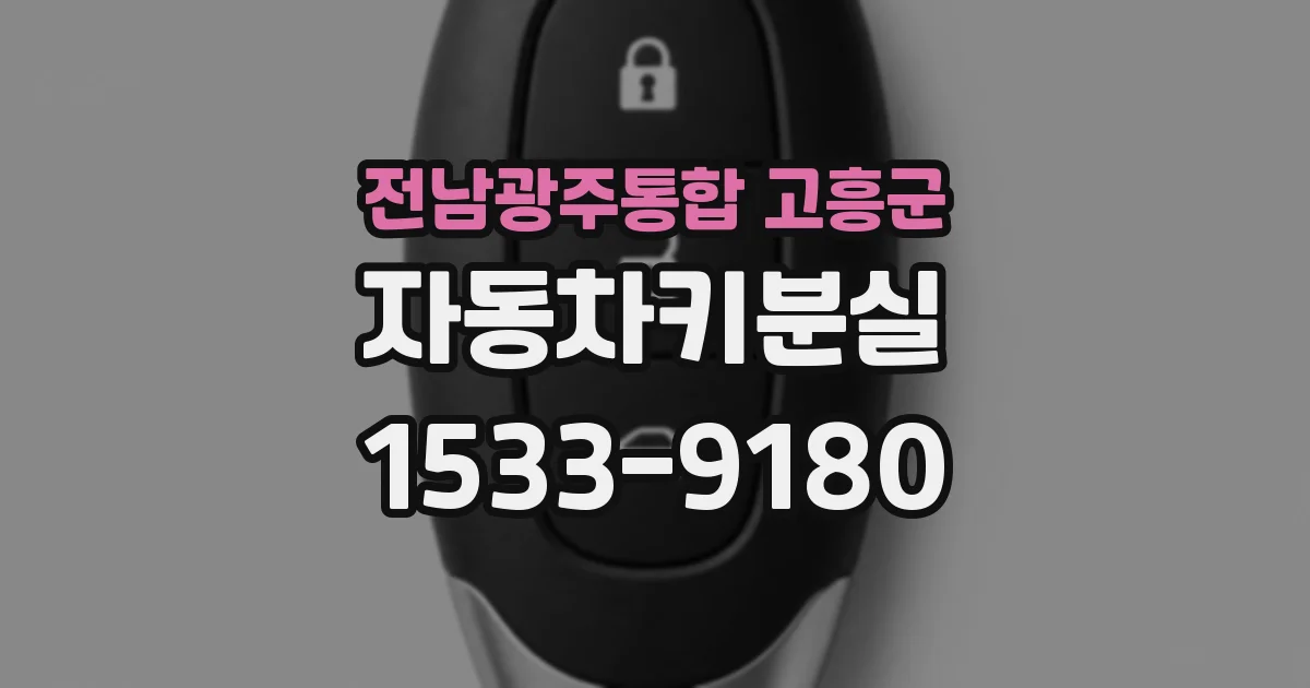 전남광주통합 고흥군 자동차키분실