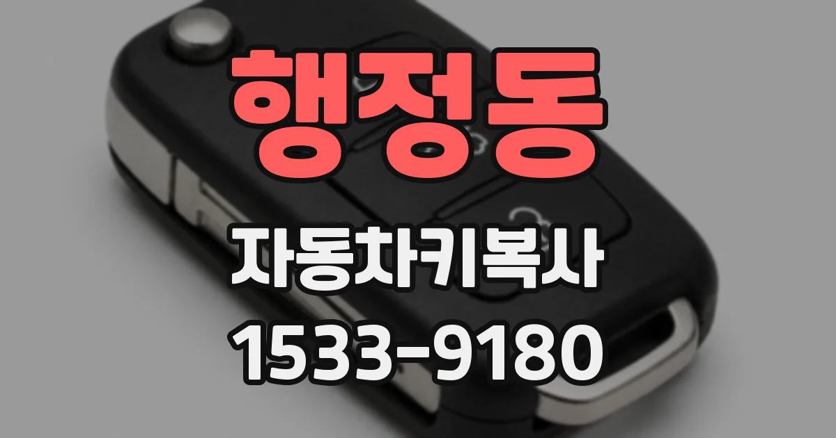행정동 자동차키복사