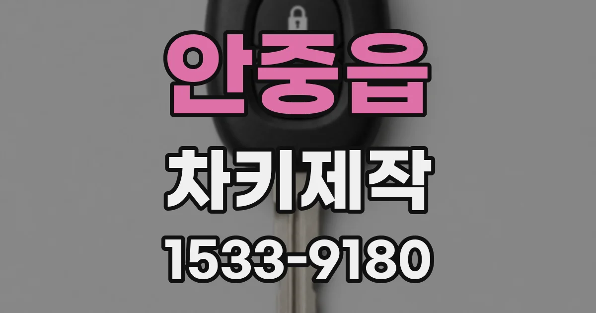 안중읍 차키제작