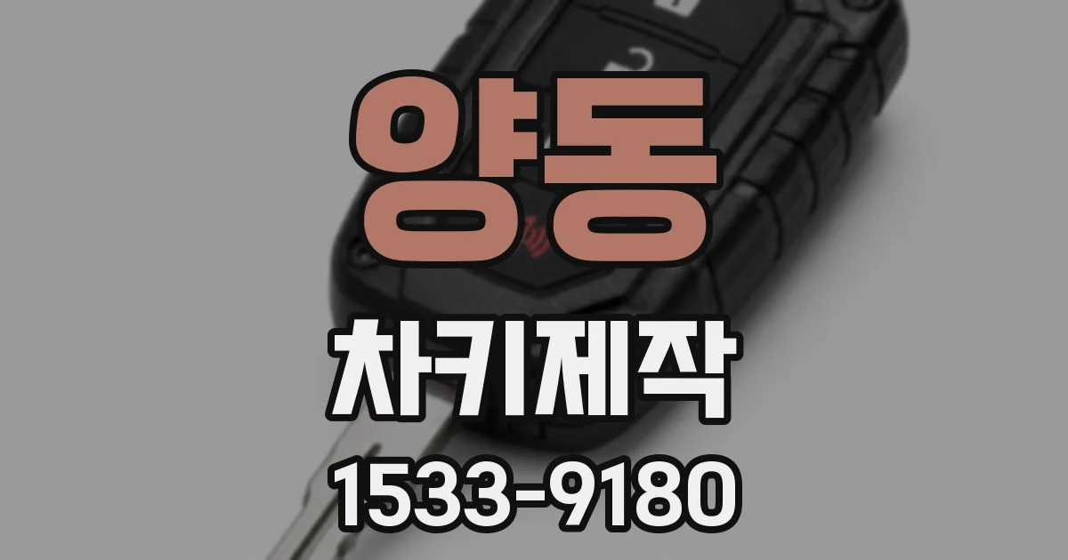 양동 차키제작