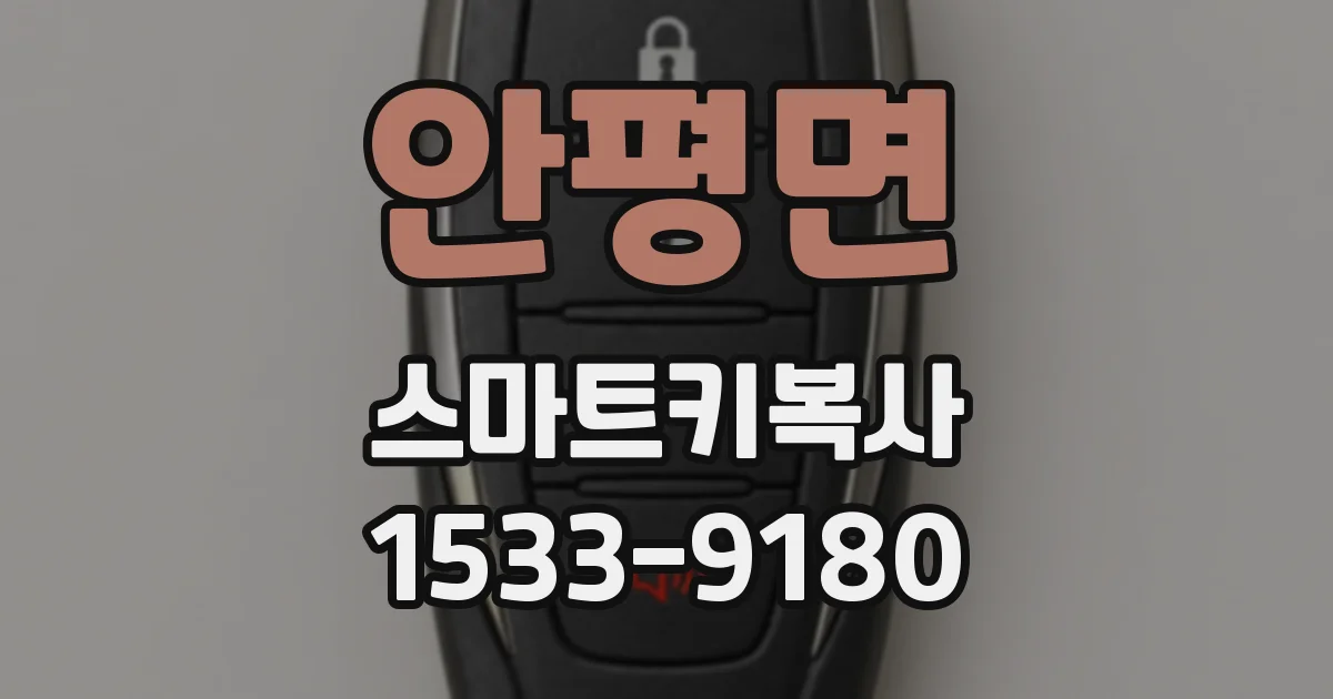 안평면 스마트키복사