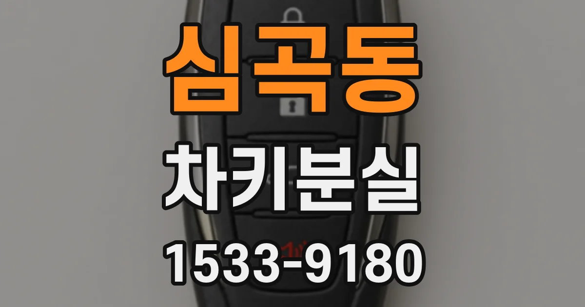심곡동 차키분실