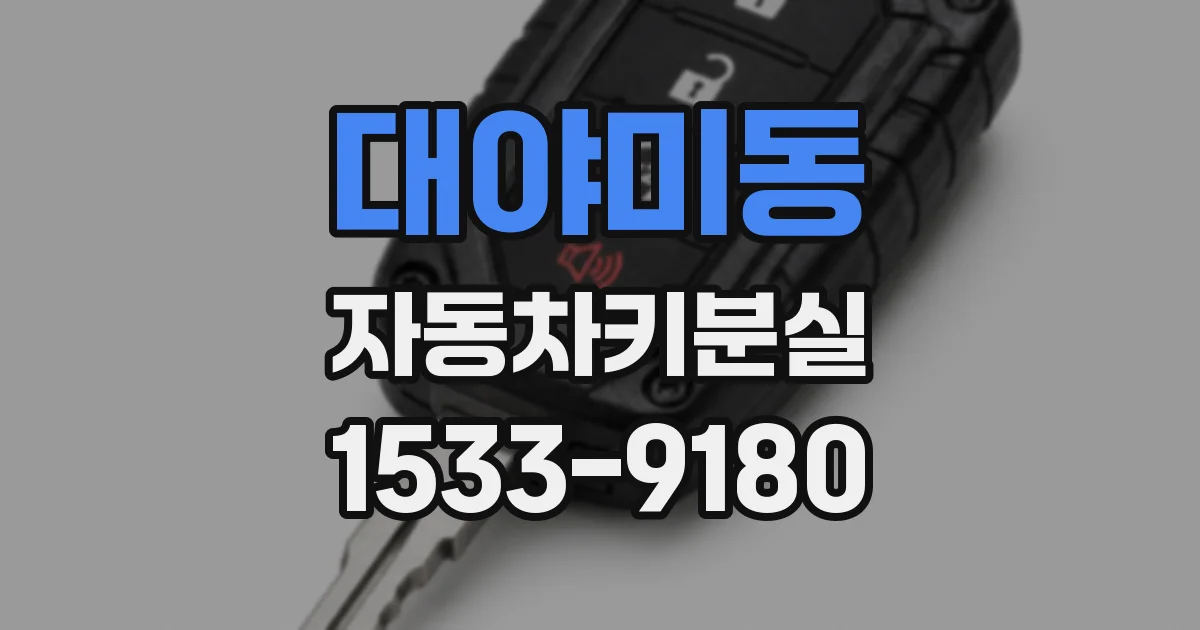 대야미동 자동차키분실