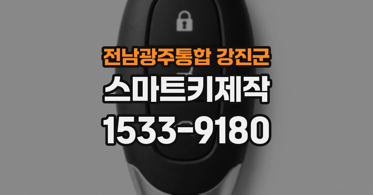 전남광주통합 강진군 스마트키제작