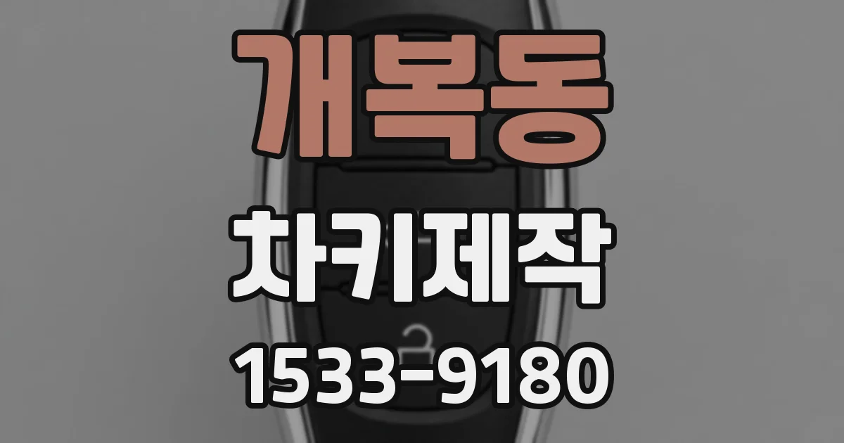 개복동 차키제작