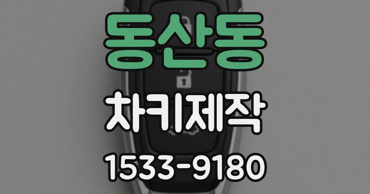 동산동 차키제작