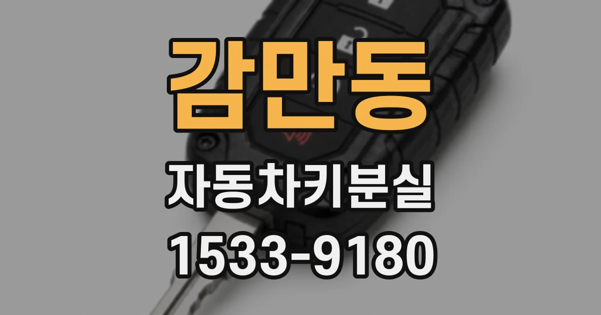 감만동 자동차키분실