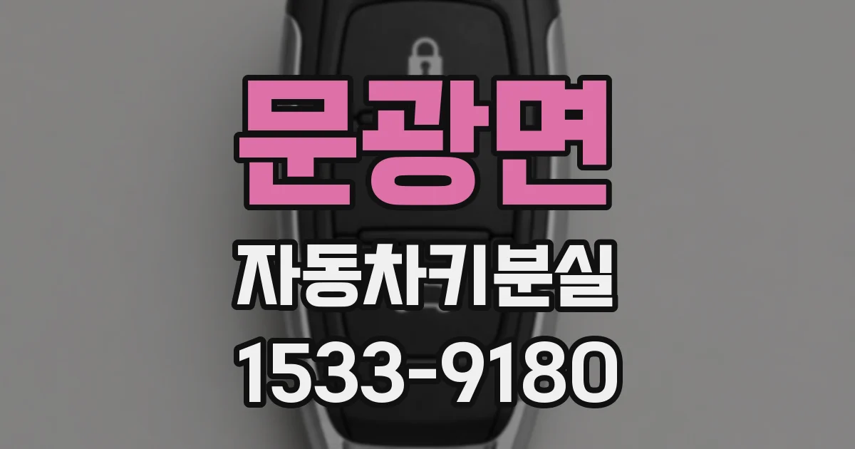 문광면 자동차키분실