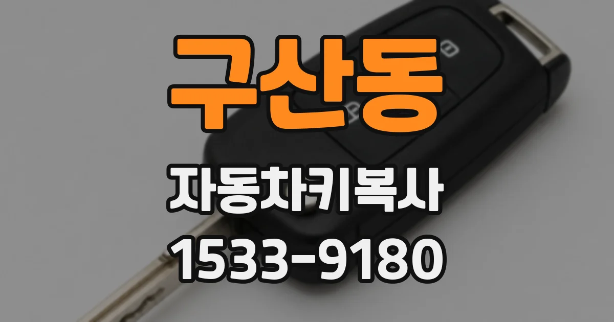 구산동 자동차키복사