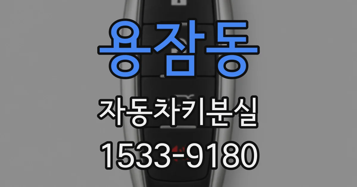 용잠동 자동차키분실