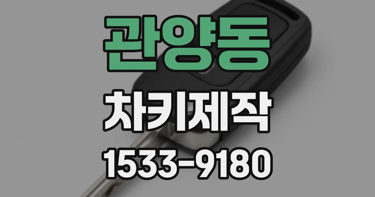 관양동 차키제작