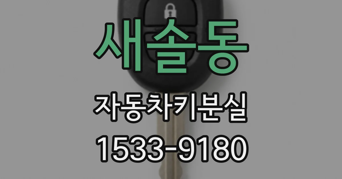 새솔동 자동차키분실