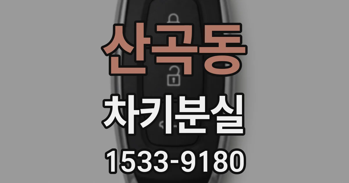 산곡동 차키분실