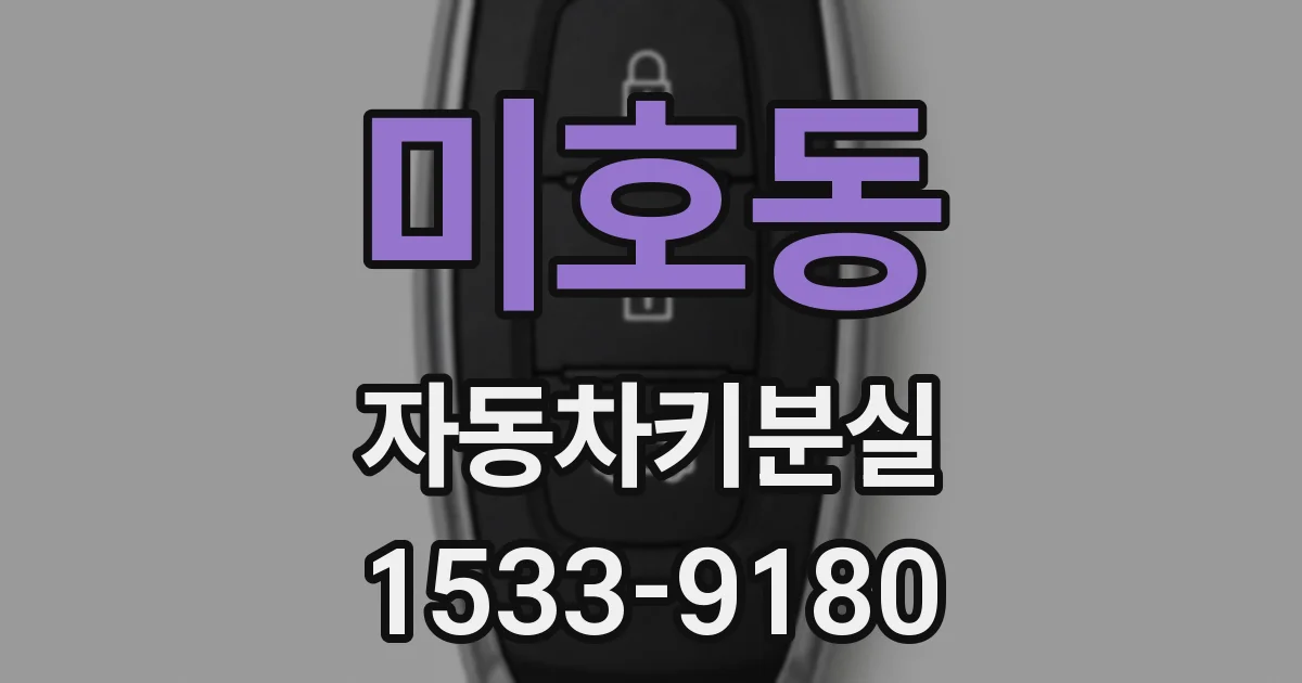 미호동 자동차키분실
