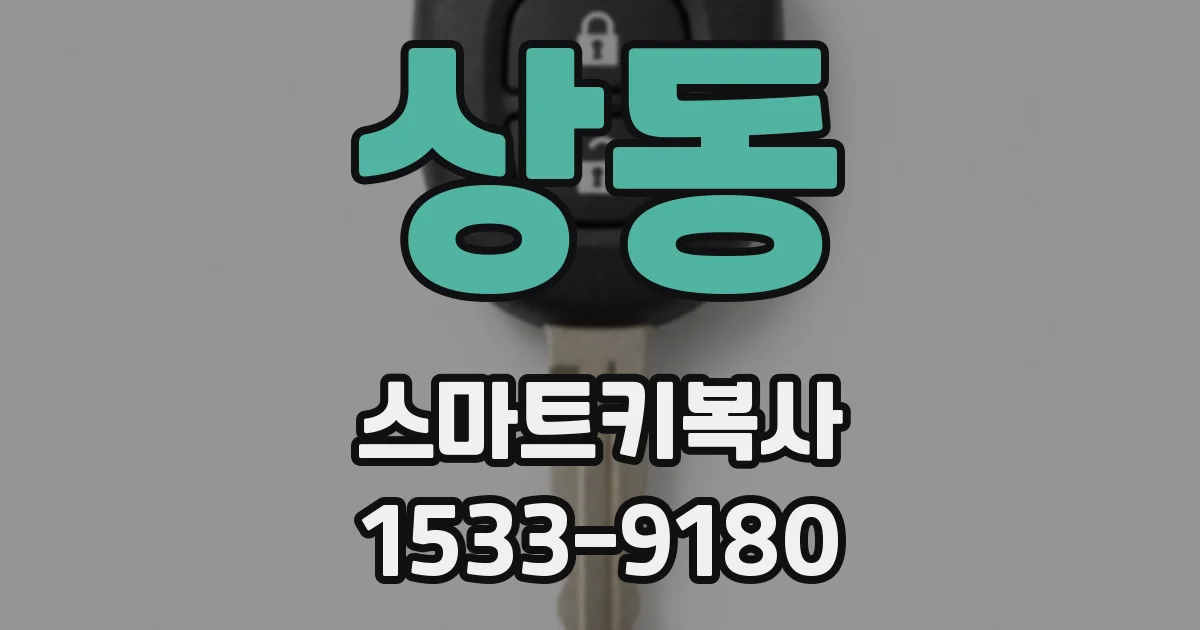상동 스마트키복사
