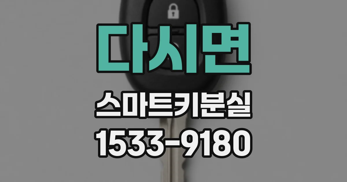 다시면 스마트키분실