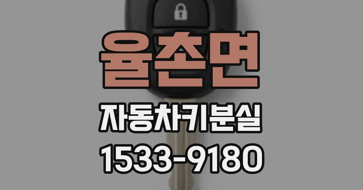 율촌면 자동차키분실