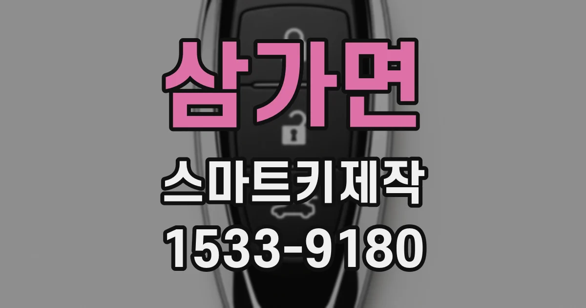 삼가면 스마트키제작