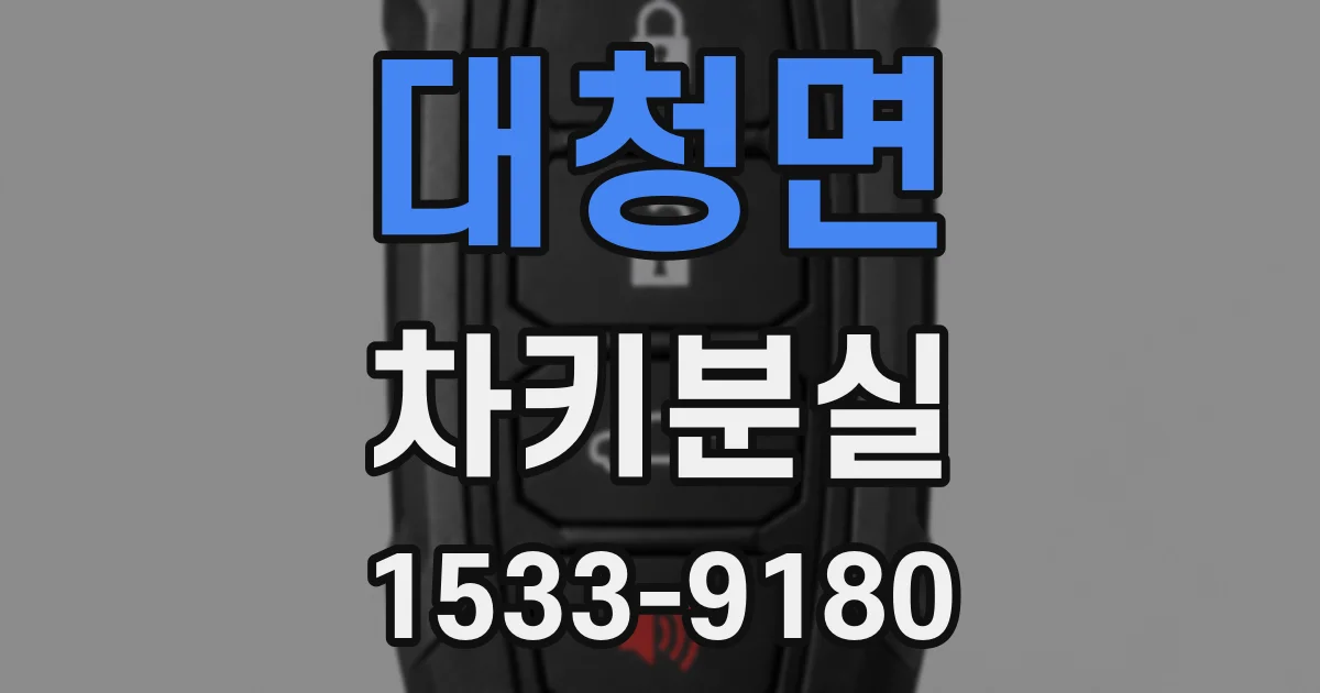 대청면 차키분실