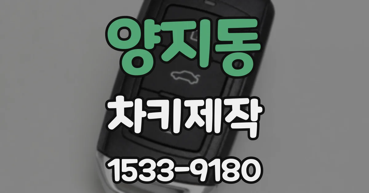 양지동 차키제작