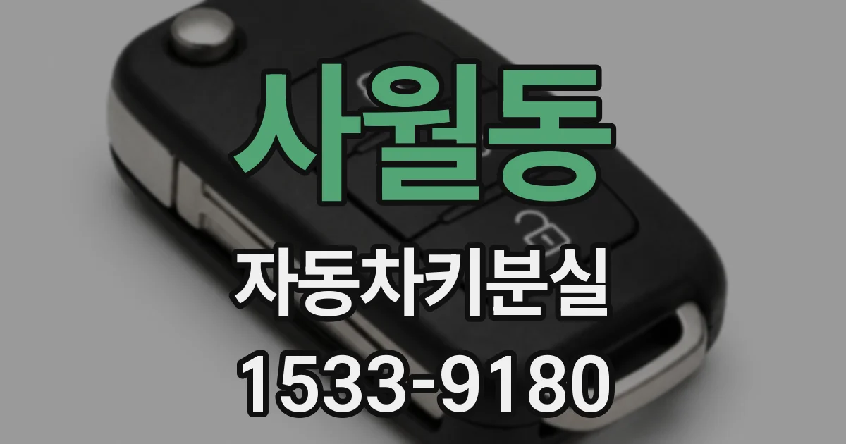 사월동 자동차키분실