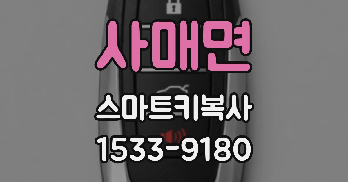 사매면 스마트키복사