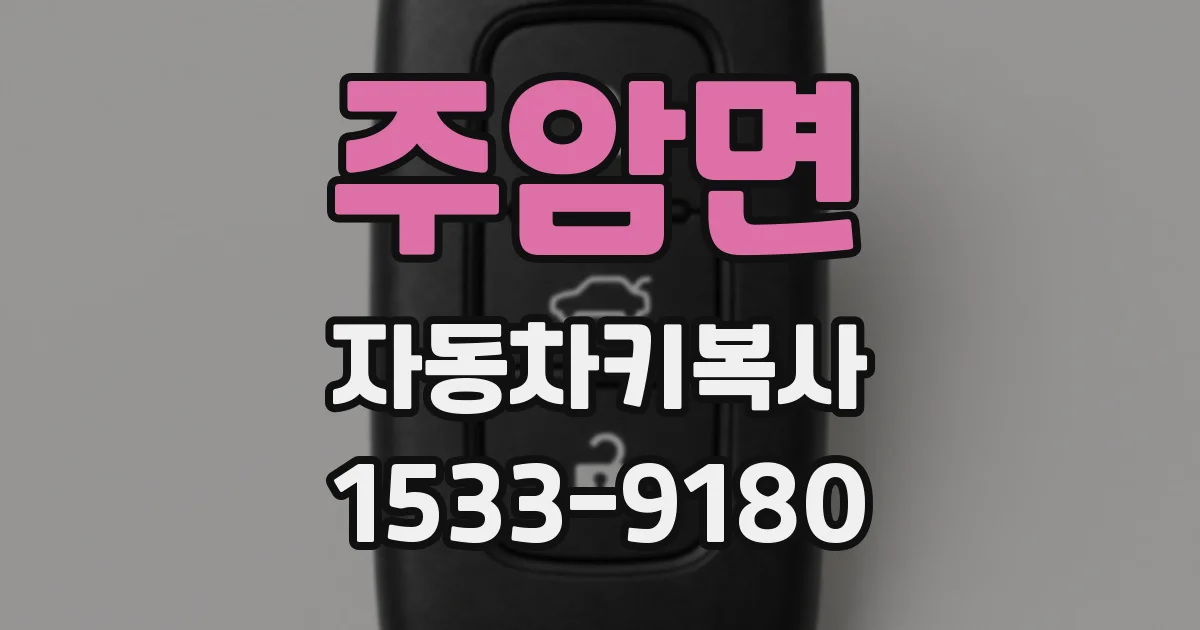 주암면 자동차키복사