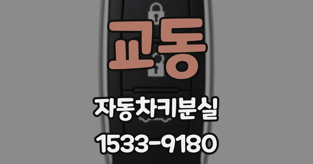 교동 자동차키분실