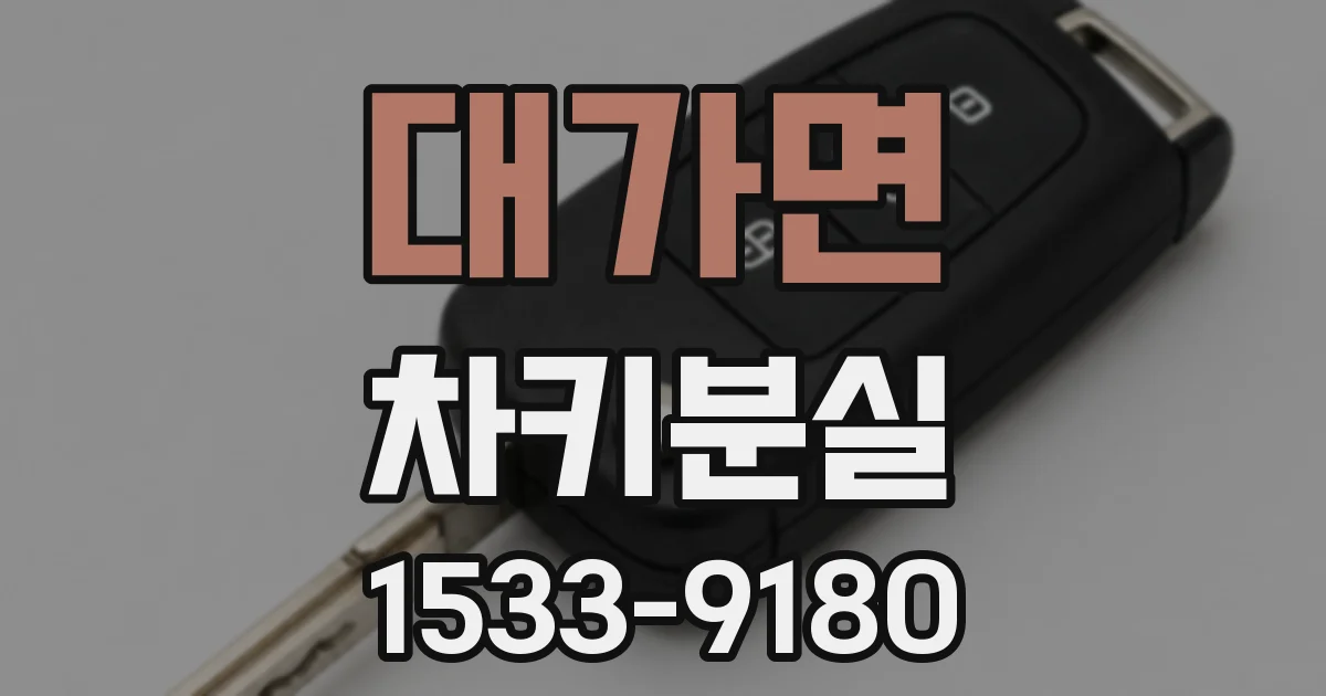 대가면 차키분실