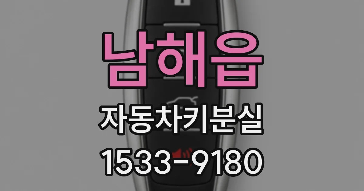 남해읍 자동차키분실