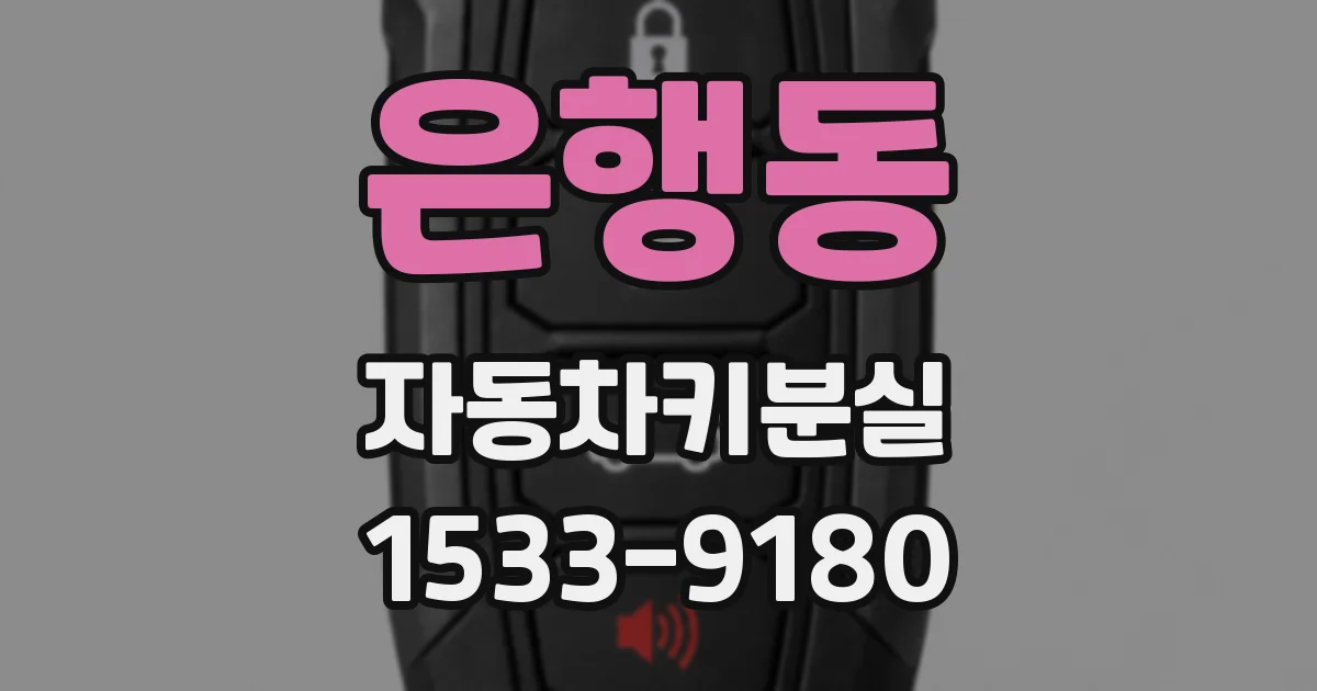 은행동 자동차키분실