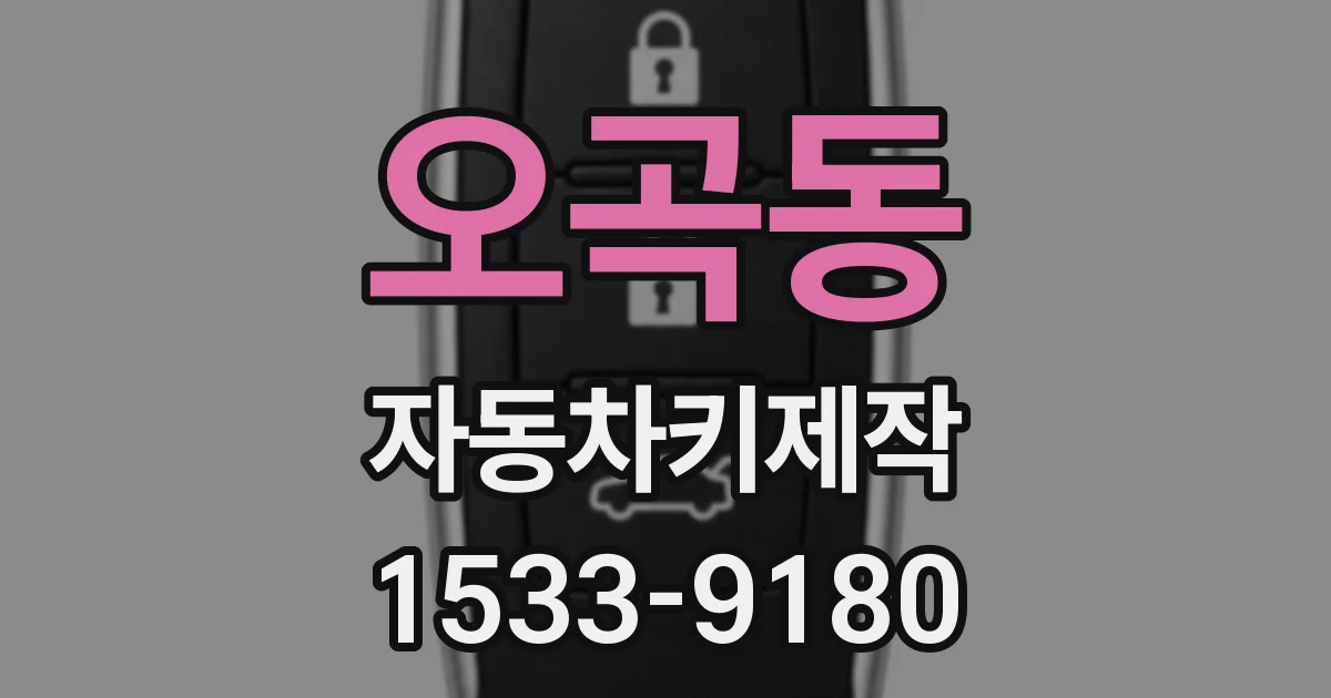 오곡동 자동차키제작