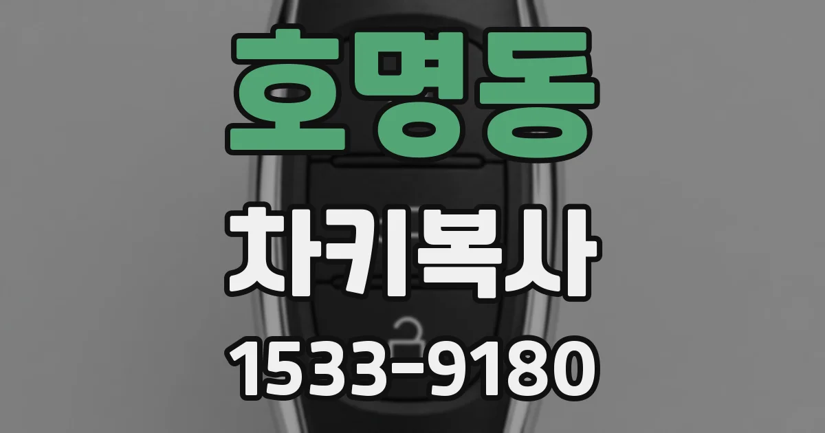 호명동 차키복사