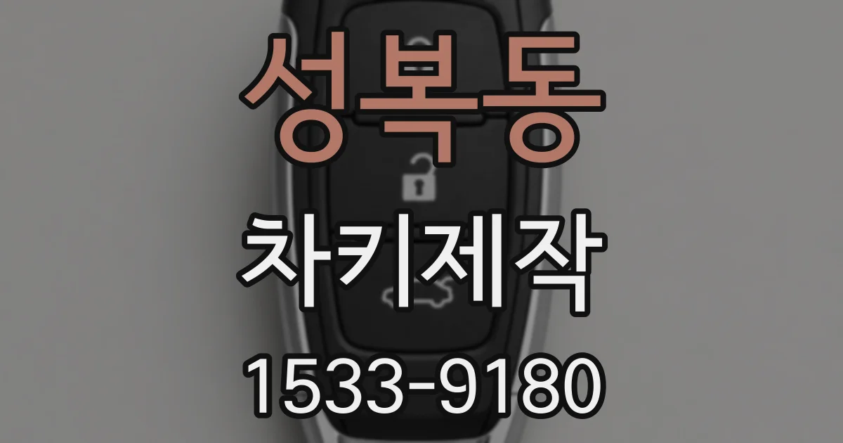 성복동 차키제작