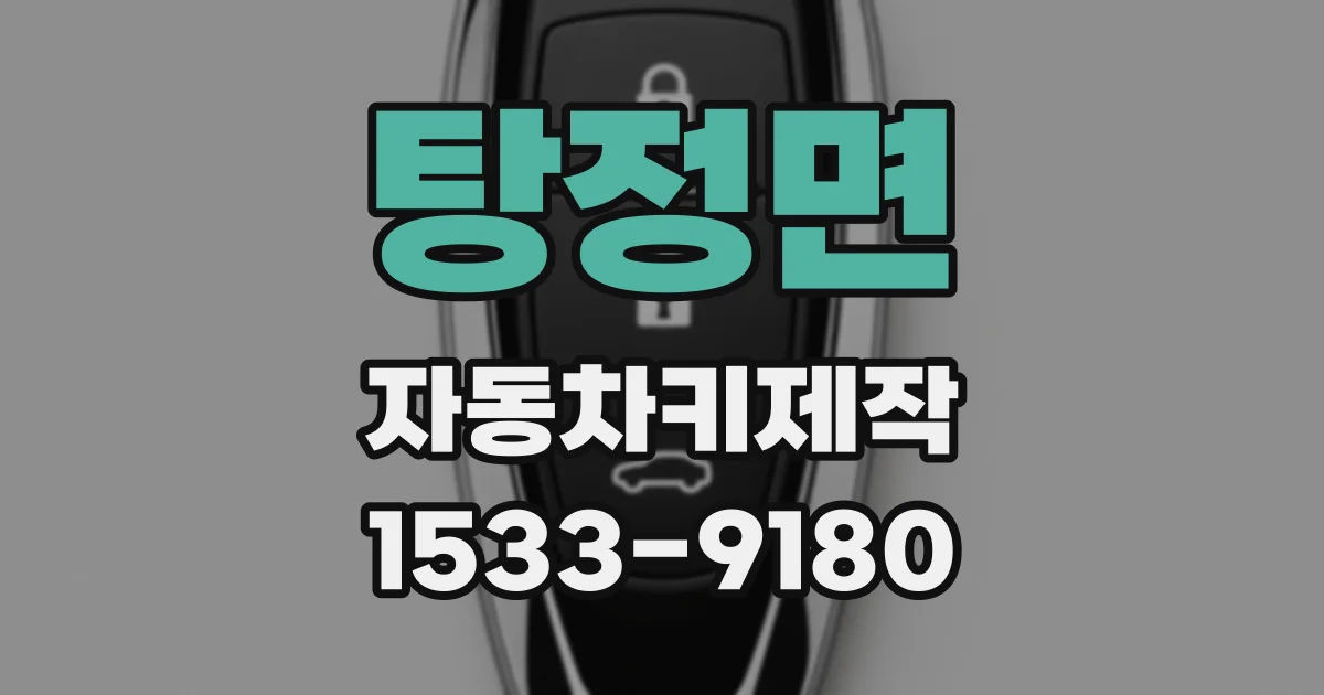 탕정면 자동차키제작