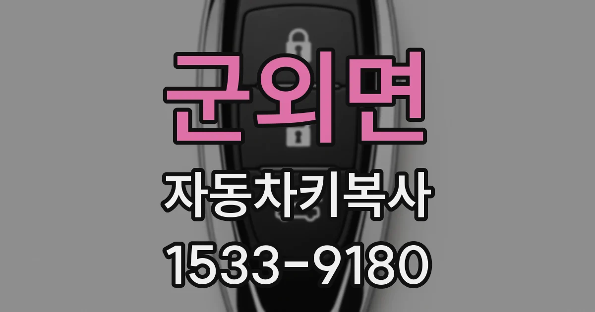 군외면 자동차키복사