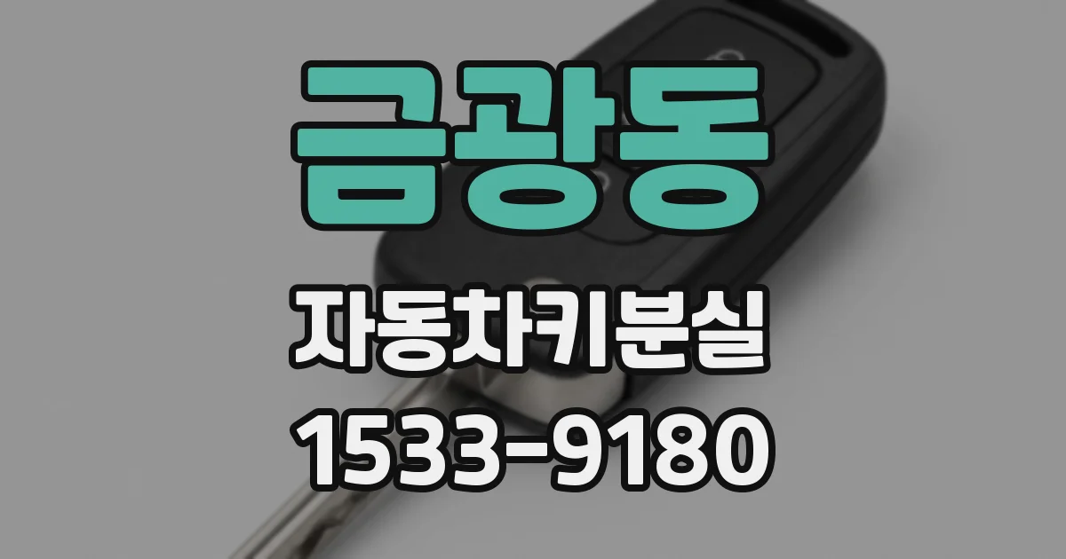 금광동 자동차키분실