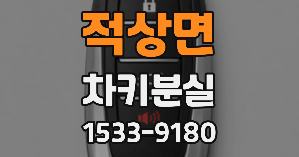 적상면 차키분실