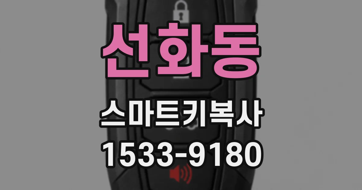 선화동 스마트키복사