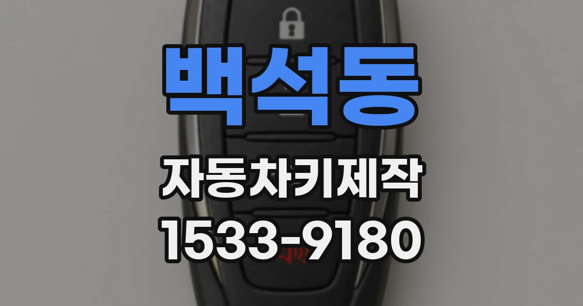 백석동 자동차키제작