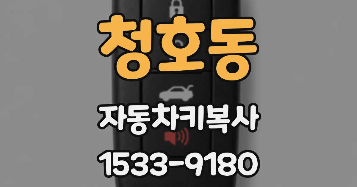 청호동 자동차키복사