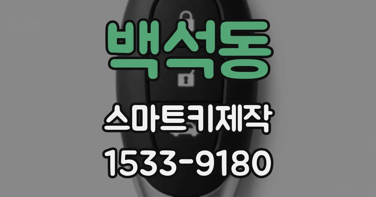 백석동 스마트키제작