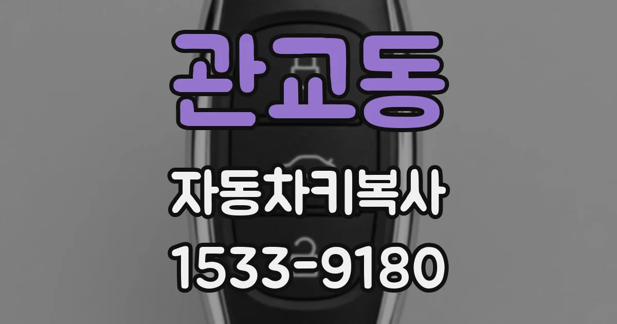 관교동 자동차키복사